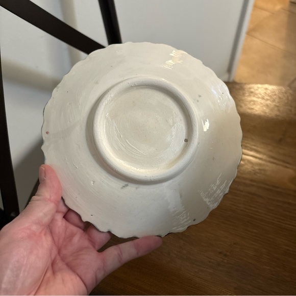 Turkish Hand Painted Raided Enamel decorative plate as is - Picture 6 of 7